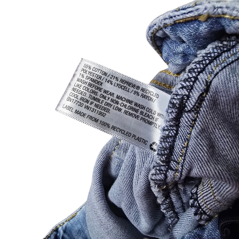 Cat & Jack Blue Super Skinny Super Stretch Jeans Girls Denim Adjustable Waist 12 - Picture 7 of 7